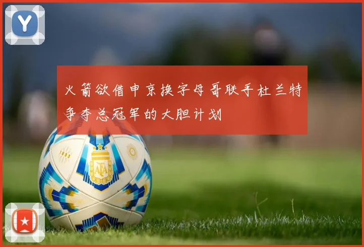 火箭欲借申京换字母哥联手杜兰特争夺总冠军的大胆计划